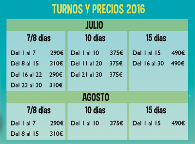 campamento formación y ocio-niños- precios